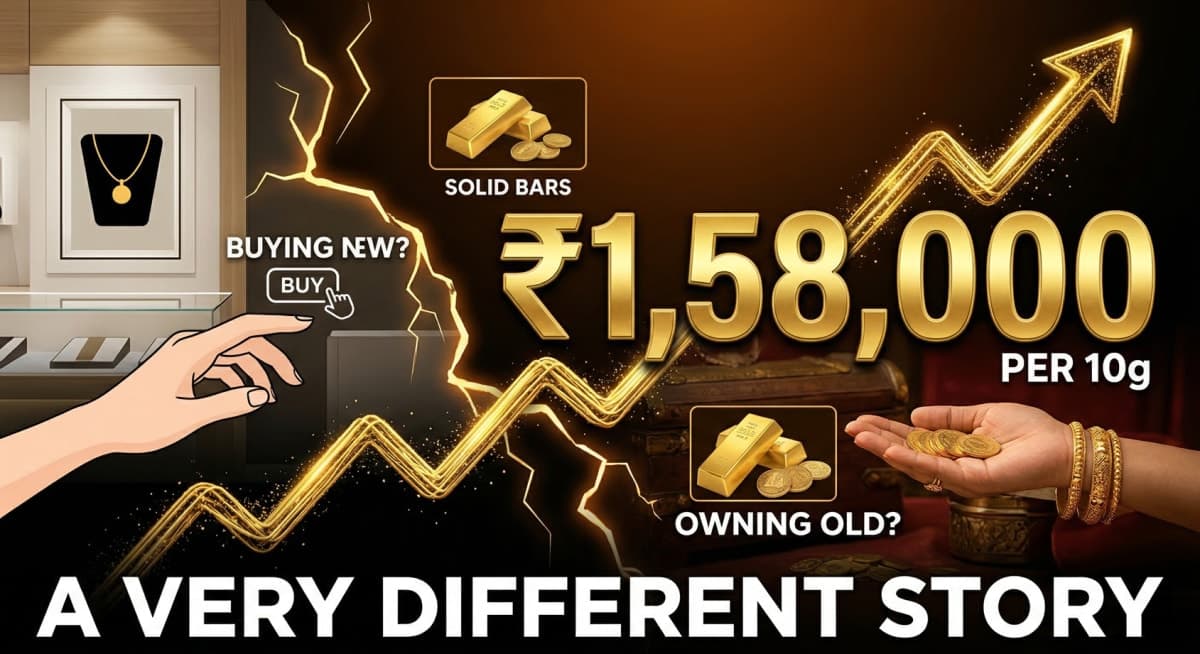 Gold just crossed ₹1,58,000. Buying new is a different story from owning old.