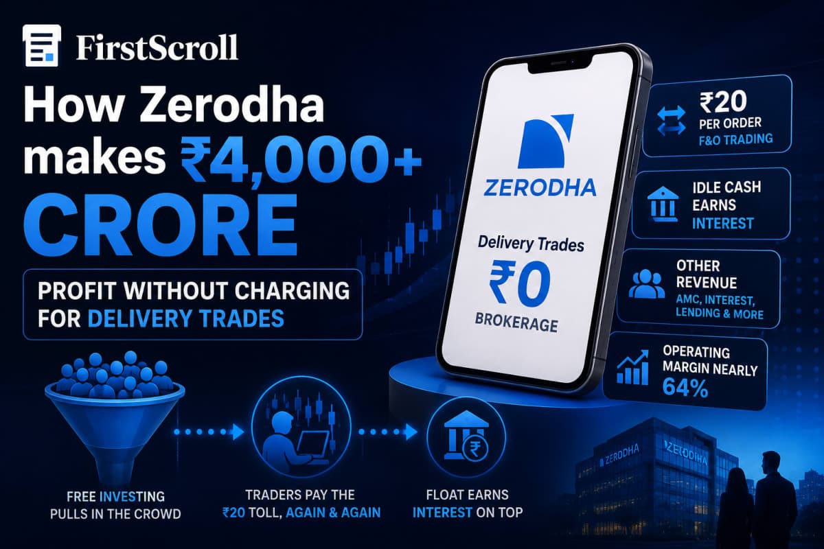 How Zerodha makes ₹4,000+ crore profit without charging for delivery trades